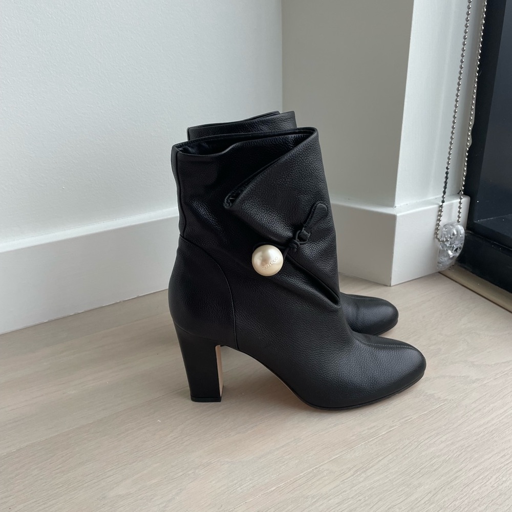 Jimmy Choo pearl button ankle boots